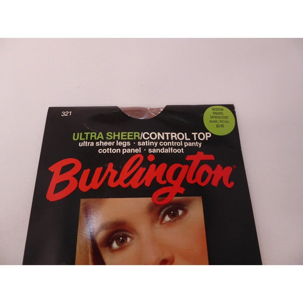 VTG Pantyhose Burlington 321 M Rachel Sandalfoot Ultra Sheer Control Top NEW